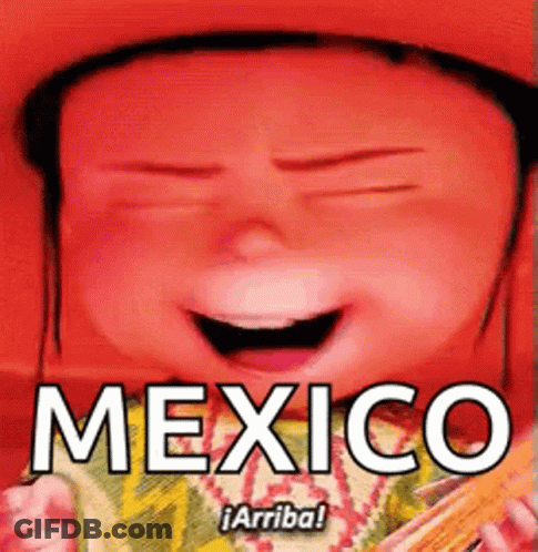 Cartoon Character Holding Mexico Taco GIF