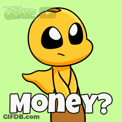 Cartoon Character Holding Money Bag GIF