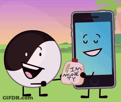 Cartoon Character Holding Money Bottle GIF