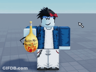 Cartoon Character Holding Monster Mix GIF