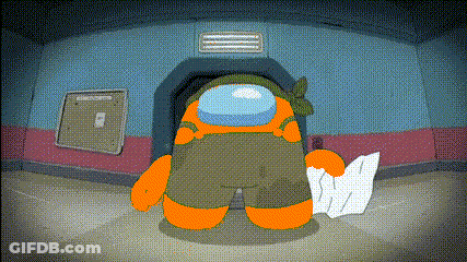 Cartoon Character Holding Paper In Room GIF