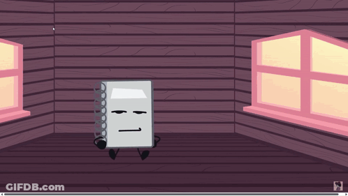 Cartoon Character Holding Paper Saying Obj GIF