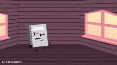 Cartoon Character Holding Paper Saying Obj GIF