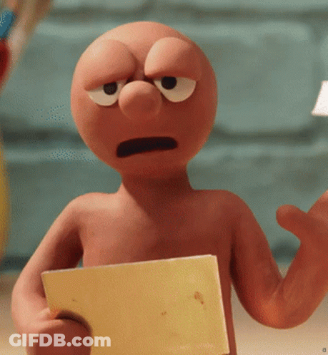 Cartoon Character Holding Paper GIF