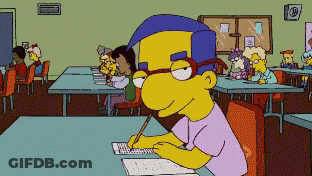 Cartoon Character Holding Pencil GIF