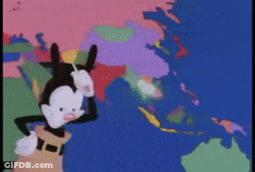 Cartoon Character Holding Purple Object GIF