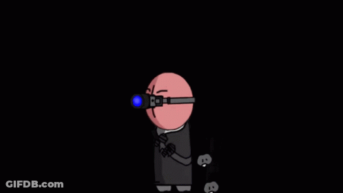 Cartoon Character Holding Rocket Launcher With Sniper Scope GIF