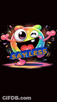 Cartoon Character Holding Say Less Sign GIF