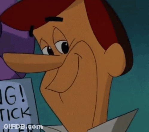 Cartoon Character Holding Sign Saying G! Tick GIF