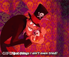 Cartoon Character Holding Skull Saying Things I Ain't Tried GIF