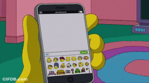Cartoon Character Holding Smartphone With New Message GIF
