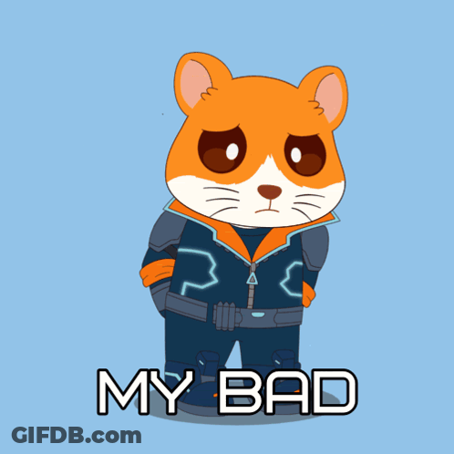 Cartoon Character Holding Sorry Sign GIF