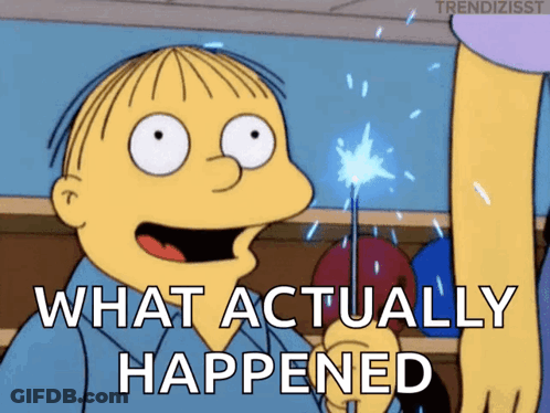 Cartoon Character Holding Sparkler Saying What GIF