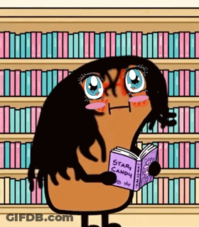 Cartoon Character Holding Star Candy Book GIF