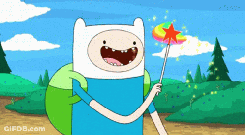 Cartoon Character Holding Star Wand GIF