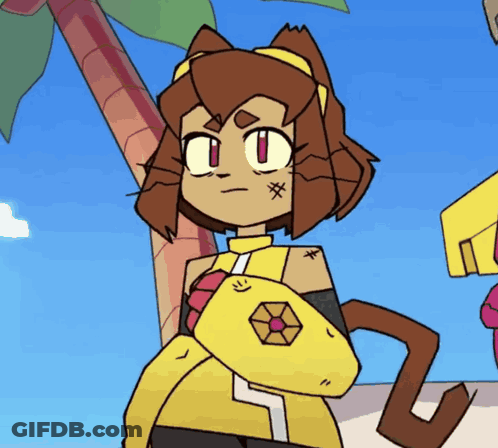 Cartoon Character Holding Surfboard GIF
