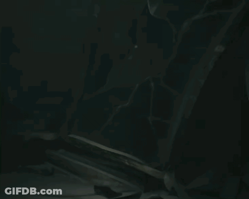 Cartoon Character Holding Sword God Is Scared Of Me GIF