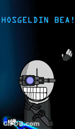 Cartoon Character Holding Sword Hosgeldin Bea GIF