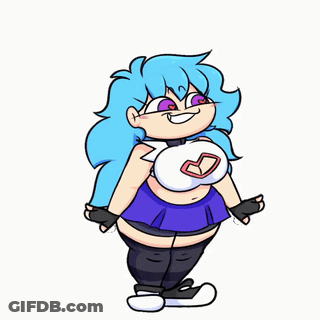 Cartoon Character Holding Sword With Blue Background GIF