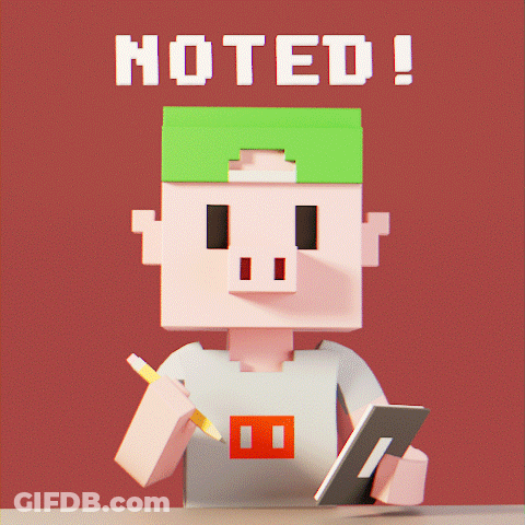 Cartoon Character Holding Tablet And Pencil GIF
