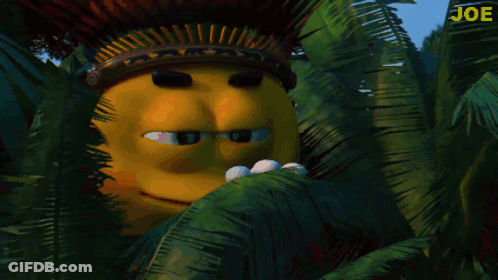 Cartoon Character Holding Whistle Saying Joe GIF