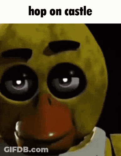 Cartoon Character Hop On Castle GIF