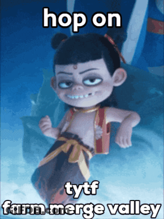 Cartoon Character Hop On Tytf Farm Merge Valley GIF