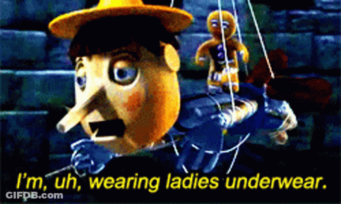 Cartoon Character I'm Uh Wearing Ladies Underwear Gingerbread GIF