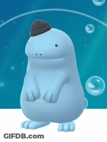 Cartoon Character In Beanie With Bubbles GIF