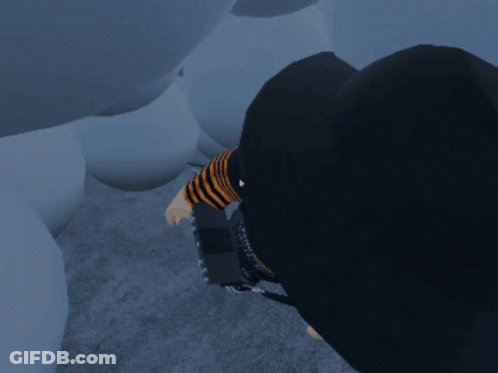 Cartoon Character In Black And Orange Striped Shirt GIF