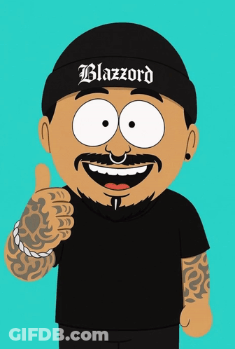Cartoon Character In Black Beanie Saying Blazzard GIF