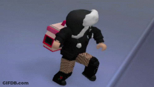 Cartoon Character In Black Hoodie And White Fur Hat GIF