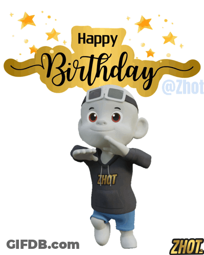 Cartoon Character In Black Hoodie Zhot GIF
