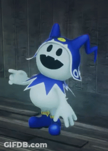 Cartoon Character In Blue And White Outfit Smiling GIF