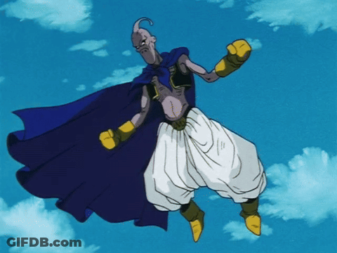 Cartoon Character In Blue Cape And White Pants Flying GIF