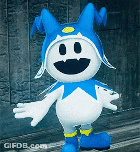 Cartoon Character In Blue Hat And Blue Boots GIF