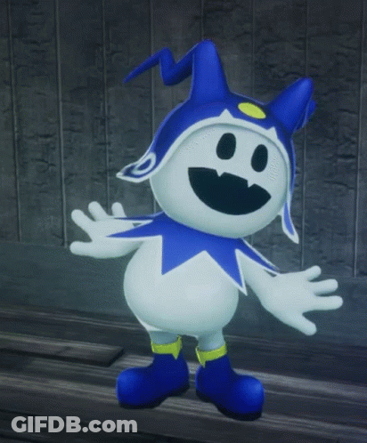 Cartoon Character In Blue Hat And Blue Boots Waving GIF
