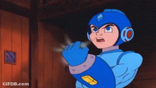 Cartoon Character In Blue Helmet GIF