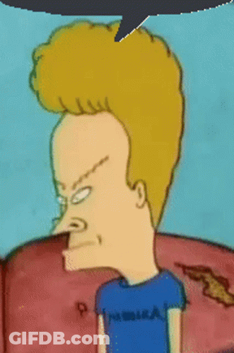 Cartoon Character In Blue Metallica Shirt GIF