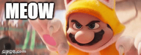 Cartoon Character In Cat Costume Saying Meow GIF