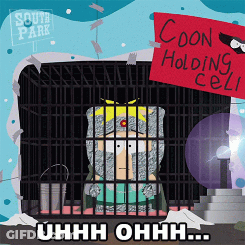 Cartoon Character In Coon Holding Cell GIF
