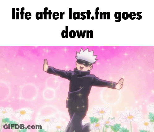 Cartoon Character In Daisies Saying Life After Last.fm Goes Down GIF