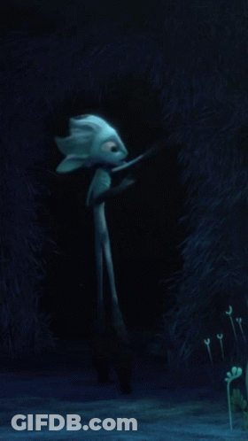 Cartoon Character In Dark Cave GIF