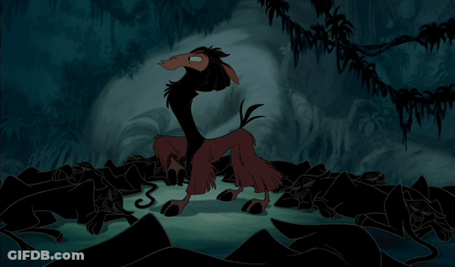 Cartoon Character In Dark Forest GIF