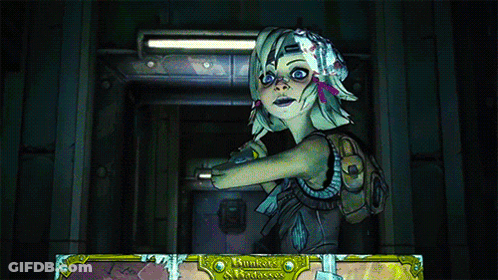 Cartoon Character In Dark Room With Bandits Sign GIF