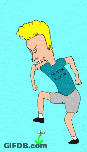 Cartoon Character In Death Rock Shirt GIF