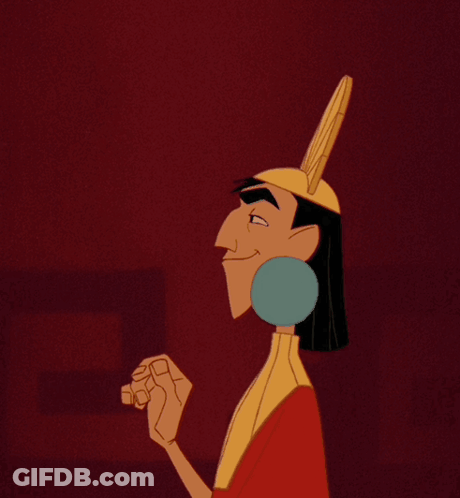 Cartoon Character In Feathered Hat And Blue Earring Smiling GIF
