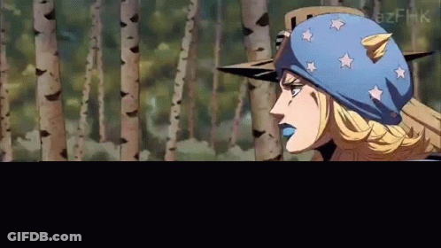 Cartoon Character In Forest Wearing Starry Blue Hat GIF