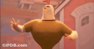 Cartoon Character In Front Of Building Saying Fire GIF