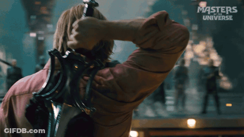 Cartoon Character In Front Of Castle With Lightning Bolt GIF